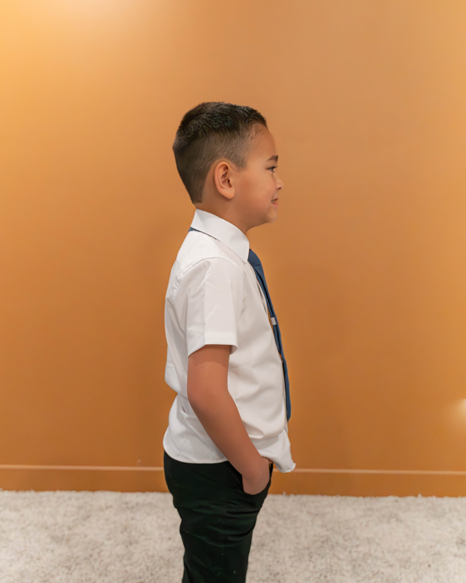 Boys' Ultimate White Dress Shirt - Short Sleeve