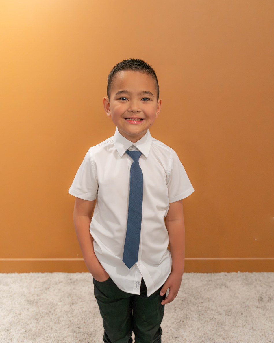 Boys' Ultimate White Dress Shirt - Short Sleeve