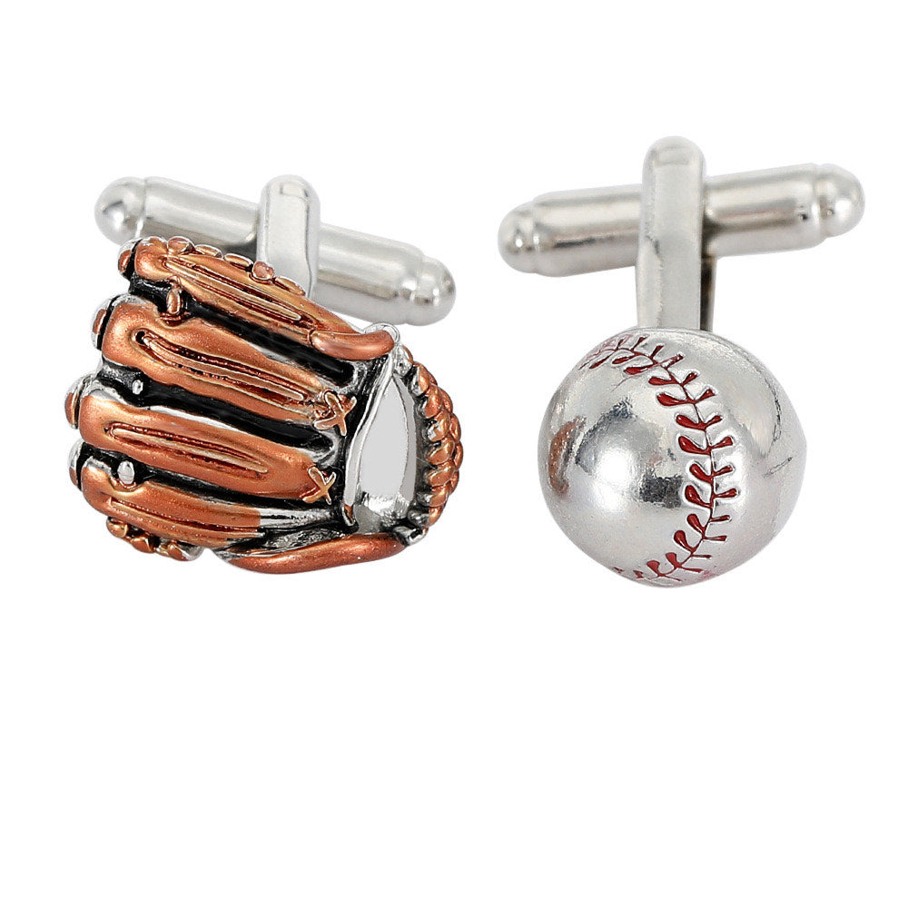 Cufflinks - New Baseball Glove & Bat