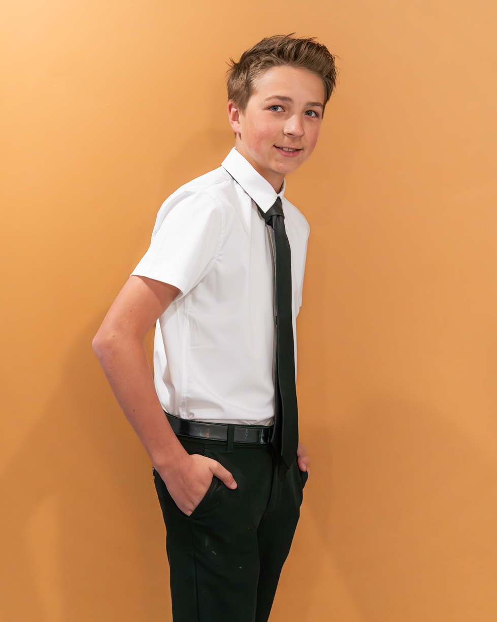 Teens' Ultimate White Dress Shirt - Short Sleeve