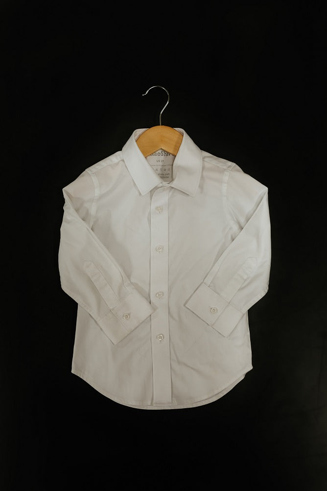 Boys' Ultimate White Dress Shirt - Normal Cuffs