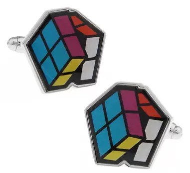 Cufflinks - Rubix Cube