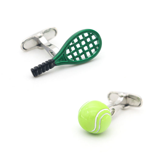 Cufflinks - Tennis ball & racket